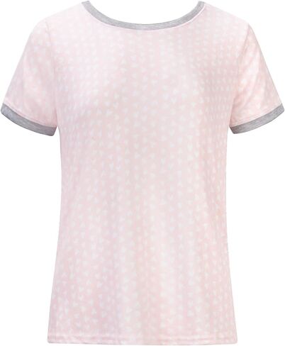 4 Piece: Short Sleeve Top with Shorts Sleep Set - Soft and Cozy Loungewear Pajamas in Saudi Arabia