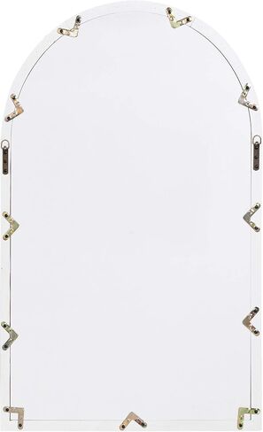 Kate and Laurel Boldmere Rustic Windowpane Arch Mirror, 28 x 44, Rustic Brown, Farmhouse Window Mirror for Wall in Saudi Arabia