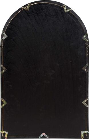Kate and Laurel Boldmere Rustic Windowpane Arch Mirror, 28 x 44, Rustic Brown, Farmhouse Window Mirror for Wall in Saudi Arabia