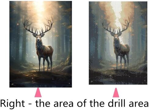 لوحة ماسية خماسية الأبعاد DIY، مجموعة طلاء ألماس على شكل الأيائل الغابة للبالغين، تطريز حجر الراين، فن الماس، هدية ديكور جدار المنزل، لوحة فنية مصنوعة يدويًا مقاس 12 × 16 بوصة in Kuwait