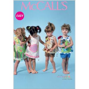 McCall's Patterns M6541 Infants' Top/Dress/Shorts and Applique and Eacutes