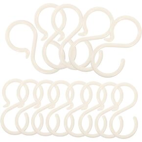 40pcs Hook up Towels Hooks Bathroom Door s Hooks S Hooks Hanger Scrunchies Storage Hook S-shape Hanger Headband Organizer Mug Hooks Heavy-duty Curtain Plastic with a Towel