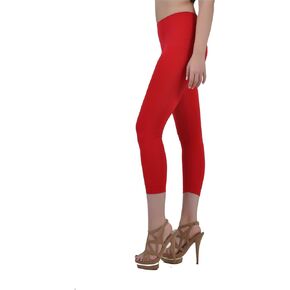 Soho Apparel Girls Seamless Lady Capri Legging SG-27-Red Nylon Spandex