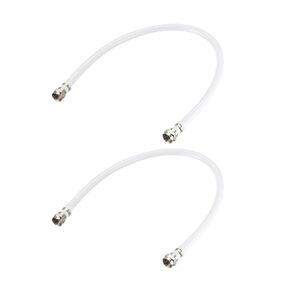 uxcell RG6 Coaxial Cable with F Type Male to F Type Male Connectors 1 ft 2pcs