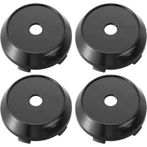 X AUTOHAUX 4 Pcs 60mm Dia Black 5 Clips Automotive Wheel Center Tyre Hub Caps Cover