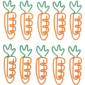 Paper Clip, 100Pcs Metal Paper Clip Carrot Shaped Paperclips Page Clip Office Supply Accessories Office Supply