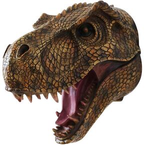 alikiki Jurassic Dinosaur Head Wall hanging - Large T-Rex Wall Mounted Statue Bust 15 inch Tyrannosaurus Rex Wall Sculpture Decor
