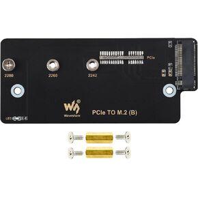 PCIe to M.2 Adapter (B) Compatible with Raspberry Pi Compute Module 4, Supports NVMe Protocol M.2 Solid State Drive and 2242/2260/2280 Sizes of M.2 Solid State Drive, High-Speed Reading/Writing