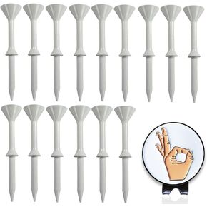 Golf tees Plastic Golf tees Step Down Golf tees,Castle Golf tees Near Unbreakable 3-1/4 inch Long tee 20mm Wide Head Reduce Side Spin and Friction