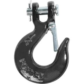 Winch Hook,Chain Hooks,1/4 inch Clevis Slip Hook with Safety Latch,Car Accessories Heavy Duty Safety Chain Hooks,Forged Steel Towing Winch Hook for ATV UTV,Fit 3/16" 1/4" Synthetic Winch Rope