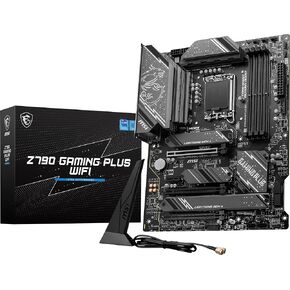 MSI Z790 Gaming Plus WiFi-AMZ Gaming Motherboard (Support 14th/13th/12th Gen Intel Processors, LGA 1700, DDR5, PCIe 5.0, M.2 Slots, 2.5Gbps LAN, USB 3.2 Gen2, Wi-Fi 6E, Bluetooth 5.3, ATX)