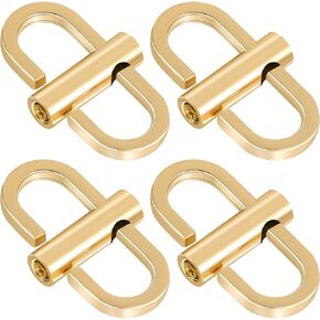 4pcs Alloy Chain Shortener for Purse Strap, 360 Rotatable Adjustable Wallet Chain Clip Buckle, Necklace Shortener Clasp Hardware Accessories for Shorten Bag Chain- Gold