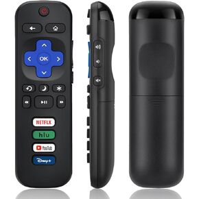 Universal TV Remote Compatible for Roku TV All Series, Remote Control Replacement for Hisense/Onn/TCL/Sharp/Philips/Element/Insignia/Hitachi/JVC R0KU Smart TVs (Not for RokuStick,Box and Player)