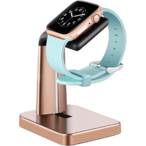 WITHit Table Stand Compatible for Apple Watch, Jet-Black Fits All Models/Sizes/Cases – Practical and Convenient Apple Watch Charger Dock, Protects from Spills/Scratches