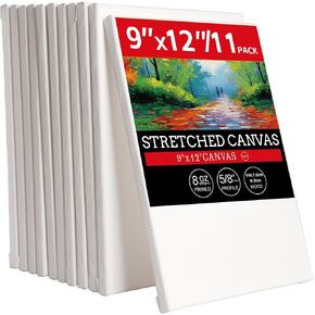 20 Pack Stretched Canvases-4Packs of 4x4,5x7,8x10,9x12,11x14 in Kuwait