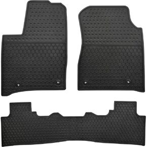 Car Floor Mats Custom Fit for Dodge Durango 2024-2016,2016-2024 Jeep Grand Cherokee, (2022 WK Model) Odorless Washable Heavy Duty Rubber (All Weather) Floor Liners Set Black