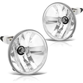 AUTOSAVER88 Fog Lights Compatible with 2007-2014 Chevy Suburban Tahoe GMC Yukon, 07-13 Avalanche, 10-13 Camaro 15-19 Colorado 15-17 Silverado, 14-16 Sierra Ford Escape Fog Light with Bulbs (Clear)