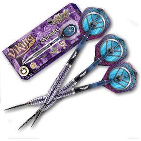 Shot! Darts Viking Shield Maiden 90% Tungsten Pro Throwing Darts Steel Tip Set, Professional – Made in New Zealand – Designed Dart Flights for Women & Men – Metal Tip Bar Darts for Adults