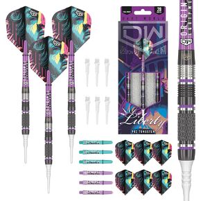 DW Liberty 90% Tungsten Soft Tip Darts, Precision Balanced, Accurate and Durable - Perfect for Professional and Recreational Players