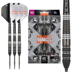TARGET Darts RVB 95 x Echo 95% Tungsten Swiss Point Steel Tip Darts Set