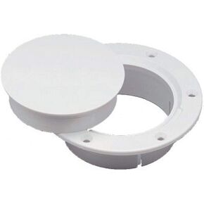 Marinco N10864DW 4" Deck Plate, White snap-in