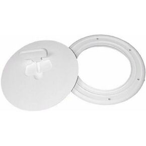 T. H. Marine T & H Marine Supply 6"" Cam- Out Deck Plate - Polar White (DPCAM-6-2-DP), Black