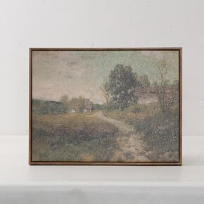 Generic Framed Canvas Wall Art, Countryside Painting Spring Pictures, Vintage Prints for Wall Home Decor for Living Room Decor Bedroom Home Bathroom 8 * 10in