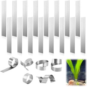 16pcs Aquarium Plant Weights Anchors, Bendable Cuttable Metal Aquarium Plant Over Weight Anchors Aquatic Plant Weights for Fish Tanks Ponds Live Plants Prevent Floating