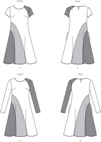 Butterick Misses' Flared Pullover Dress Pattern Kit Sewing Pattern Kit, Design Code B6959, Sizes 18-20-22-24-26 in Saudi Arabia