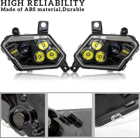 SAUTVS LED Headlights for Maverick Trail Sport Commander, LED Head lamp halo light Clear Lens for Can-Am Trail Sport Max 800 1000 2018-2024 / Commander & Max 1000R 2021-2024 Accessories (2PCS) in Saudi Arabia