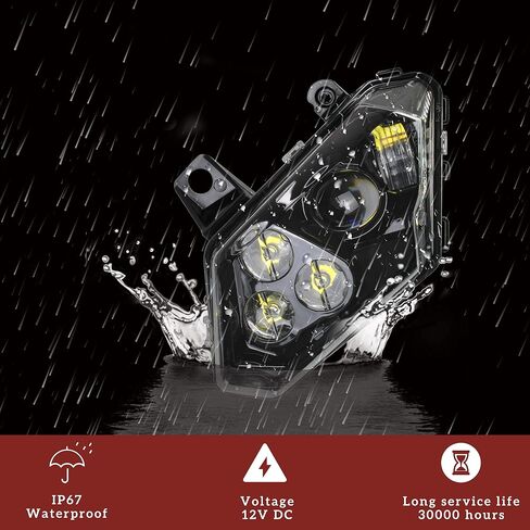SAUTVS LED Headlights for Maverick Trail Sport Commander, LED Head lamp halo light Clear Lens for Can-Am Trail Sport Max 800 1000 2018-2024 / Commander & Max 1000R 2021-2024 Accessories (2PCS) in Saudi Arabia