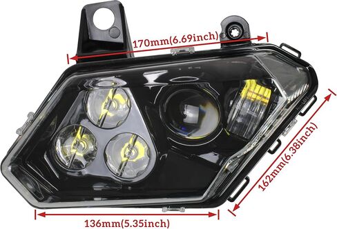 SAUTVS LED Headlights for Maverick Trail Sport Commander, LED Head lamp halo light Clear Lens for Can-Am Trail Sport Max 800 1000 2018-2024 / Commander & Max 1000R 2021-2024 Accessories (2PCS) in Saudi Arabia