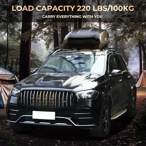 ACLONG Cross Bars Car Roof Rack 53 "Universal Adjustable Aluminum Cargo Rooftop Crossbars 135CM Fits Cars SUVs with Raised Rails Lockable for Ladders, Camping Gear, and Sports Equipment-2PCS in Kuwait