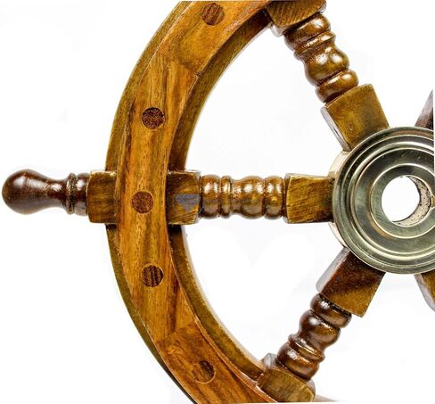 SAILORS SPECIAL 18" Premium Rosewood Crafted Nautical Maritime Ship Wheel | Pirate's Home Decor | Nagina International in Saudi Arabia