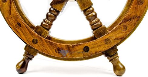 SAILORS SPECIAL 18" Premium Rosewood Crafted Nautical Maritime Ship Wheel | Pirate's Home Decor | Nagina International in Saudi Arabia