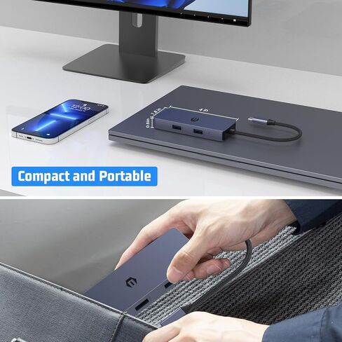 موزع USB C، مقسم USB 6 في 1 من OTAITEK مع 4K HDMI وVGA ومنافذ 2XUSB-A لأجهزة Mac Air وTable وأجهزة الكمبيوتر المحمولة التي تعمل بنظام Windows XPS والمزيد من أجهزة USB-C in Saudi Arabia