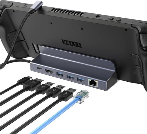 موزع USB C 6 في 1، من النوع C إلى USB Hub، محور HDMI 4K، منفذ شحن PD 100 واط، محور إيثرنت، 3 منافذ USB A 3.0، متوافق مع Air/iMac/XPS/Switch in Saudi Arabia