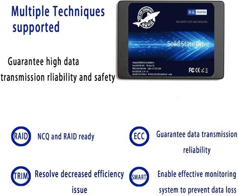SSD SATA 2.5 بوصة 60 جيجابايت محرك الأقراص الصلبة الداخلي ذو الحالة الصلبة عالي الأداء لأجهزة الكمبيوتر المحمول المكتبية SATA III 6 جيجابايت/ثانية (60 جيجابايت، 2.5 بوصة -SATA3) in Kuwait