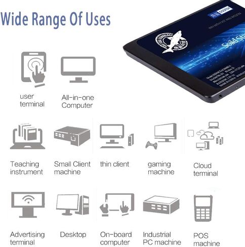 SSD SATA 2.5 بوصة 60 جيجابايت محرك الأقراص الصلبة الداخلي ذو الحالة الصلبة عالي الأداء لأجهزة الكمبيوتر المحمول المكتبية SATA III 6 جيجابايت/ثانية (60 جيجابايت، 2.5 بوصة -SATA3) in Kuwait