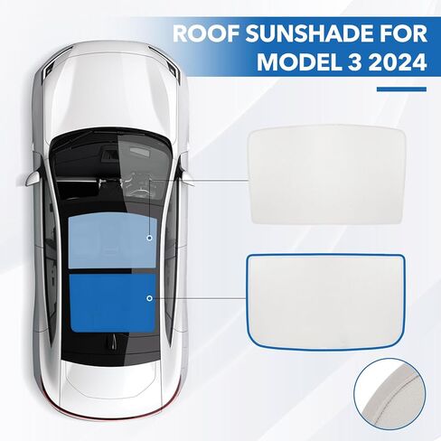 أحدث مظلة زجاجية للسقف لطراز Tesla 3 إصدار تحديث 2024، مظلة سقف قابلة للطي غير قابلة للطي مع حقيبة تخزين، حماية من الأشعة فوق البنفسجية وملحقات EVs للسقف العازل للحرارة للطراز 3 in Kuwait