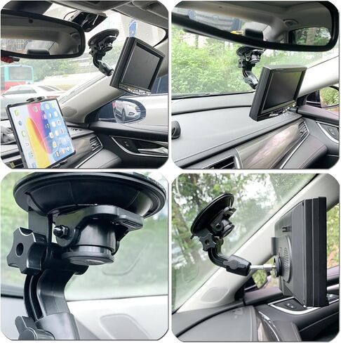 حامل شاشة كاميرا احتياطية، حامل شاشة للزجاج الأمامي عالي التحمل بقطر 3.5 بوصة لشاشة عرض خلفية للسيارة مقاس 7 بوصات و9 بوصات للسيارات والشاحنات والشاحنات الصغيرة والمركبات الترفيهية وشبه الشاحنات. in Kuwait