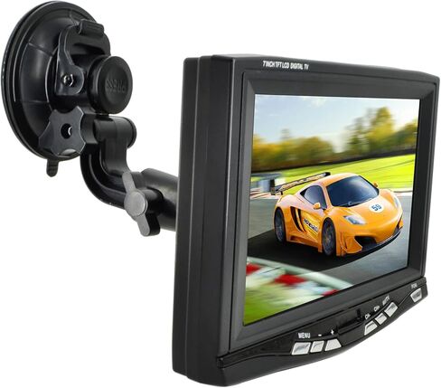 حامل شاشة كاميرا احتياطية، حامل شاشة للزجاج الأمامي عالي التحمل بقطر 3.5 بوصة لشاشة عرض خلفية للسيارة مقاس 7 بوصات و9 بوصات للسيارات والشاحنات والشاحنات الصغيرة والمركبات الترفيهية وشبه الشاحنات. in Kuwait