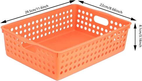 8 Pack Plastic Storage Baskets , Small Pantry Baskets for Organizing, Woven Basket Organizer Basket Bins for Shelves, Organizer and Storage for Bathroom, Bedrooms, Kitchens (Multicolour 8PCS) in Kuwait