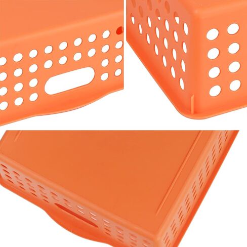 8 Pack Plastic Storage Baskets , Small Pantry Baskets for Organizing, Woven Basket Organizer Basket Bins for Shelves, Organizer and Storage for Bathroom, Bedrooms, Kitchens (Multicolour 8PCS) in Kuwait