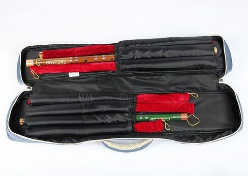 LANDTOM Luxury Bamboo Flute/Xiao Flute حقيبة تخزين طويلة وكبيرة مع حزام كتف قابل للتعديل ومعالج (75 سم) in Kuwait