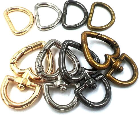 YIXI-SBest 20Pcs 3/4 inch Heart Shape Swivel Buckles Heavy Duty Metal Push Gate Swivel Lobster Clasp Keychain Clip with D Rings Purse Making Accessories (Antique Brass) in Saudi Arabia