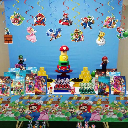 24 Packs Mario Party Gift Bags, Mario Gift Bags Party Supplies for Kids Party, Mario Birthday Decoration Gift Bags Well for Girls or Boys in Saudi Arabia