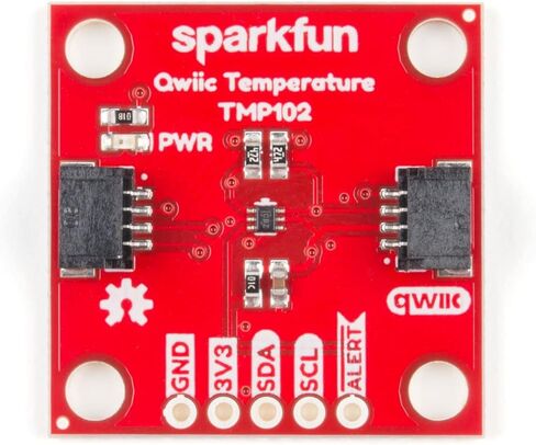 SparkFun Digital Temperature Sensor - TMP102 (Qwiic)-Compatible with Arduino and other Single-board computers Easy-to-Use I2C sensor Plug-and-Play breakout board Runs from 1.4-3.6V input Use with 3.3V in Saudi Arabia