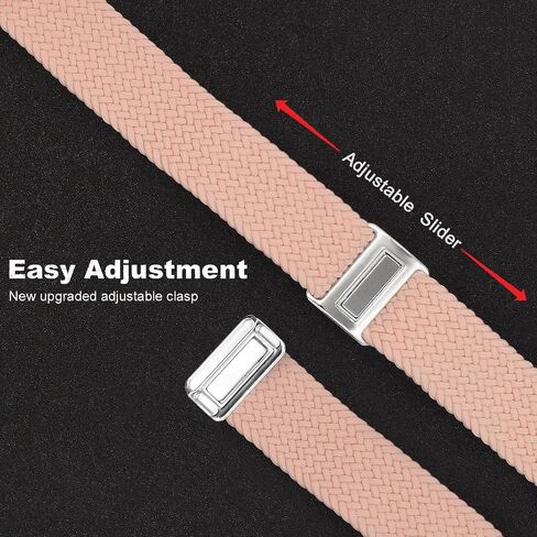 Abanen Braided Elastic Nylon Watch Band Compatible with Apple Watch 38mm 40mm 45mm 49mm for Women Men, Loop Soft Stretchy Wristband Strap with Magnetic Closure for iWatch SE Series 8/7/6/5/4/3/2/1 in Saudi Arabia