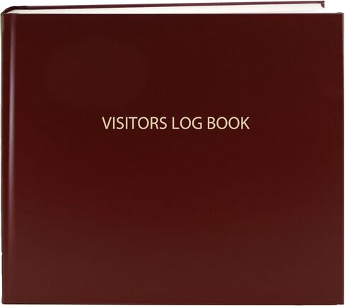 BookFactory Visitor Log Book/Visitor Register/Visitor Sign-in Book - 120 Pages, 8 7/8" x 7" - Black Cover, Section Sewn Hardbound (LOG-120-Visitor-A-LKT34) in Saudi Arabia